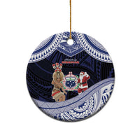 Samoa Christmas Ceramic Ornament Samoan Siva Dance With Santa DT05 - Polynesian Pride