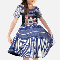 Samoa Christmas Family Matching Long Sleeve Bodycon Dress and Hawaiian Shirt Samoan Siva Dance With Santa - Polynesian Pride