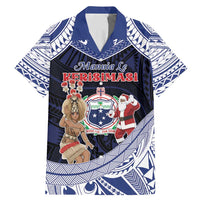 Samoa Christmas Family Matching Mermaid Dress and Hawaiian Shirt Samoan Siva Dance With Santa - Polynesian Pride