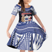 Samoa Christmas Family Matching Off Shoulder Maxi Dress and Hawaiian Shirt Samoan Siva Dance With Santa - Polynesian Pride