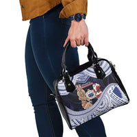 Samoa Christmas Shoulder Handbag Samoan Siva Dance With Santa - Polynesian Pride