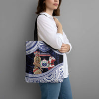 Samoa Christmas Tote Bag Samoan Siva Dance With Santa - Polynesian Pride