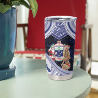 Samoa Christmas Tumbler Cup Samoan Siva Dance With Santa - Polynesian Pride