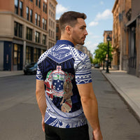 Samoa Christmas Zipper Polo Shirt Samoan Siva Dance With Santa DT05 - Polynesian Pride