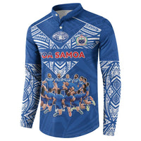 Toa Samoa Button Sweatshirt Samoan Warrior Spirit Rugby - Polynesian Pride