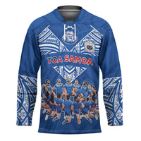 Toa Samoa Hockey Jersey Samoan Warrior Spirit Rugby DT05 Unisex Blue - Polynesian Pride