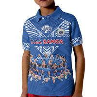 Toa Samoa Kid Polo Shirt Samoan Warrior Spirit Rugby - Polynesian Pride