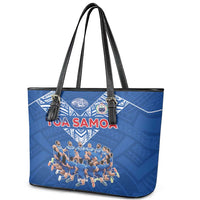 Toa Samoa Leather Tote Bag Samoan Warrior Spirit Rugby - Polynesian Pride
