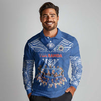 Toa Samoa Long Sleeve Polo Shirt Samoan Warrior Spirit Rugby - Polynesian Pride