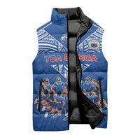 Toa Samoa Sleeveless Puffer Jacket Samoan Warrior Spirit Rugby - Polynesian Pride