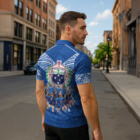 Toa Samoa Zipper Polo Shirt Samoan Warrior Spirit Rugby DT05 - Polynesian Pride