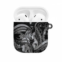 Maori Romantic Valentine AirPods Case The Hongi Kiss Black Galaxy DT05 Black - Polynesian Pride