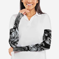 Personalised Maori Romantic Valentine Arm Sleeves The Hongi Kiss Black Galaxy DT05 - Polynesian Pride