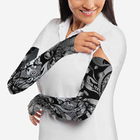 Personalised Maori Romantic Valentine Arm Sleeves The Hongi Kiss Black Galaxy DT05 - Polynesian Pride