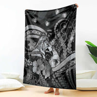 Maori Romantic Valentine Blanket The Hongi Kiss Black Galaxy DT05 - Polynesian Pride