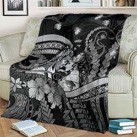 Maori Romantic Valentine Blanket The Hongi Kiss Black Galaxy DT05 - Polynesian Pride