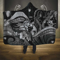 Maori Romantic Valentine Hooded Blanket The Hongi Kiss Black Galaxy DT05 - Polynesian Pride
