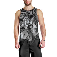Personalised Maori Romantic Valentine Men Tank Top The Hongi Kiss Black Galaxy DT05 - Polynesian Pride