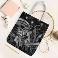 Maori Romantic Valentine Tote Bag The Hongi Kiss Black Galaxy DT05 White Strap One Size Black - Polynesian Pride