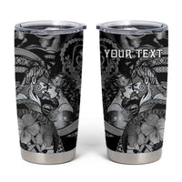 Personalised Maori Romantic Valentine Tumbler Cup The Hongi Kiss Black Galaxy DT05 Black - Polynesian Pride