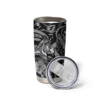 Personalised Maori Romantic Valentine Tumbler Cup The Hongi Kiss Black Galaxy DT05 - Polynesian Pride