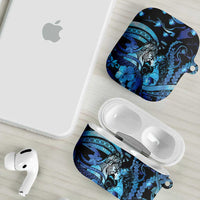 Maori Romantic Valentine AirPods Case The Hongi Kiss Blue Galaxy