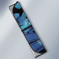 Maori Romantic Valentine Auto Sun Shade The Hongi Kiss Blue Galaxy DT05 - Polynesian Pride