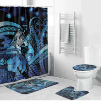 Maori Romantic Valentine Bathroom Set The Hongi Kiss Blue Galaxy DT05 Bathroom Set (4 pcs) Blue - Polynesian Pride