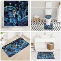 Maori Romantic Valentine Bathroom Set The Hongi Kiss Blue Galaxy DT05 - Polynesian Pride