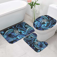 Maori Romantic Valentine Bathroom Set The Hongi Kiss Blue Galaxy DT05 - Polynesian Pride