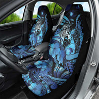 Maori Romantic Valentine Car Seat Cover The Hongi Kiss Blue Galaxy DT05 - Polynesian Pride