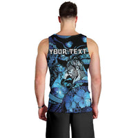 Personalised Maori Romantic Valentine Men Tank Top The Hongi Kiss Blue Galaxy DT05 - Polynesian Pride