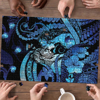 Maori Romantic Valentine Puzzle The Hongi Kiss Blue Galaxy DT05 - Polynesian Pride