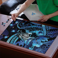 Maori Romantic Valentine Puzzle The Hongi Kiss Blue Galaxy DT05 - Polynesian Pride