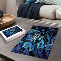 Maori Romantic Valentine Puzzle The Hongi Kiss Blue Galaxy DT05 - Polynesian Pride