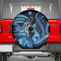Maori Romantic Valentine Spare Tire Cover The Hongi Kiss Blue Galaxy DT05 - Polynesian Pride