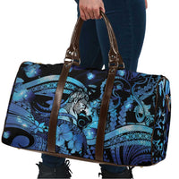 Maori Romantic Valentine Travel Bag The Hongi Kiss Blue Galaxy DT05 - Polynesian Pride