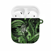 Maori Romantic Valentine AirPods Case The Hongi Kiss Green Galaxy DT05 Green - Polynesian Pride