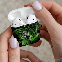 Maori Romantic Valentine AirPods Case The Hongi Kiss Green Galaxy DT05 - Polynesian Pride