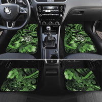 Personalised Maori Romantic Valentine Car Mats The Hongi Kiss Green Galaxy DT05 Set 4pcs Green - Polynesian Pride