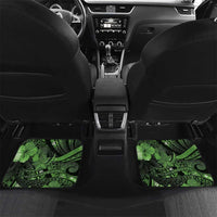 Personalised Maori Romantic Valentine Car Mats The Hongi Kiss Green Galaxy DT05 Set 2pcs - Back Green - Polynesian Pride