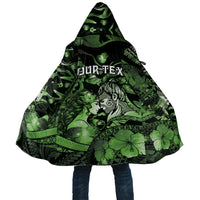 Personalised Maori Romantic Valentine Cloak The Hongi Kiss Green Galaxy DT05 Unisex Green - Polynesian Pride