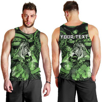 Personalised Maori Romantic Valentine Men Tank Top The Hongi Kiss Green Galaxy DT05 - Polynesian Pride