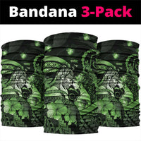 Maori Romantic Valentine Neck Gaiter The Hongi Kiss Green Galaxy DT05 package One Size: 25*50cm Green - Polynesian Pride