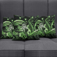 Maori Romantic Valentine Pillow Cover The Hongi Kiss Green Galaxy DT05 - Polynesian Pride