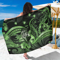 Maori Romantic Valentine Sarong The Hongi Kiss Green Galaxy DT05 One Size 44 x 66 inches Green - Polynesian Pride