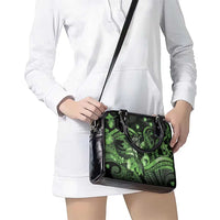 Maori Romantic Valentine Shoulder Handbag The Hongi Kiss Green Galaxy DT05 - Polynesian Pride