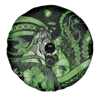 Maori Romantic Valentine Spare Tire Cover The Hongi Kiss Green Galaxy DT05 - Polynesian Pride