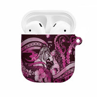 Maori Romantic Valentine AirPods Case The Hongi Kiss Pink Galaxy DT05 Pink - Polynesian Pride