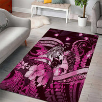 Maori Romantic Valentine Area Rug The Hongi Kiss Pink Galaxy DT05 - Polynesian Pride